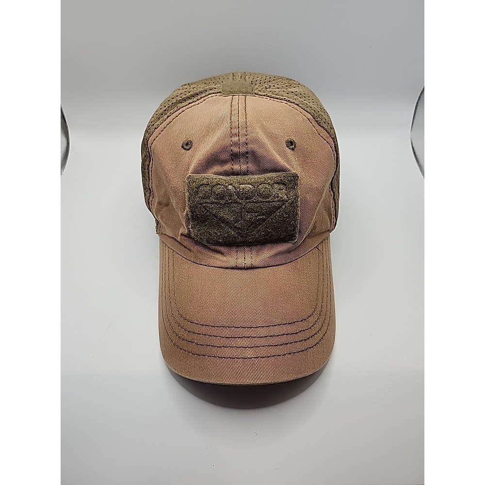 CONDOR Tactical Mesh Hat Cap Adjustable One Size, Tan